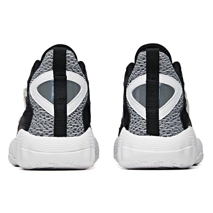 Anta Wind Tunnel 1 Supporto Mid top Scarpe da Basket Performance Uomo Nero Grigio 112021617S-2