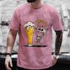 Cotton Men's T Shirt Skeleton Enjoying FRIDAY Beer Day Tees Men T-Shirt Finally Friday for Beer Lovers Male Clothes Short Sleeve Tops