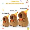 Cute Happy Birthday Capybara Plush Soft Capybara Stuffed Animal Soft Stuffed Toy Kawaii Birthday Gifts Party Decoration for Kids