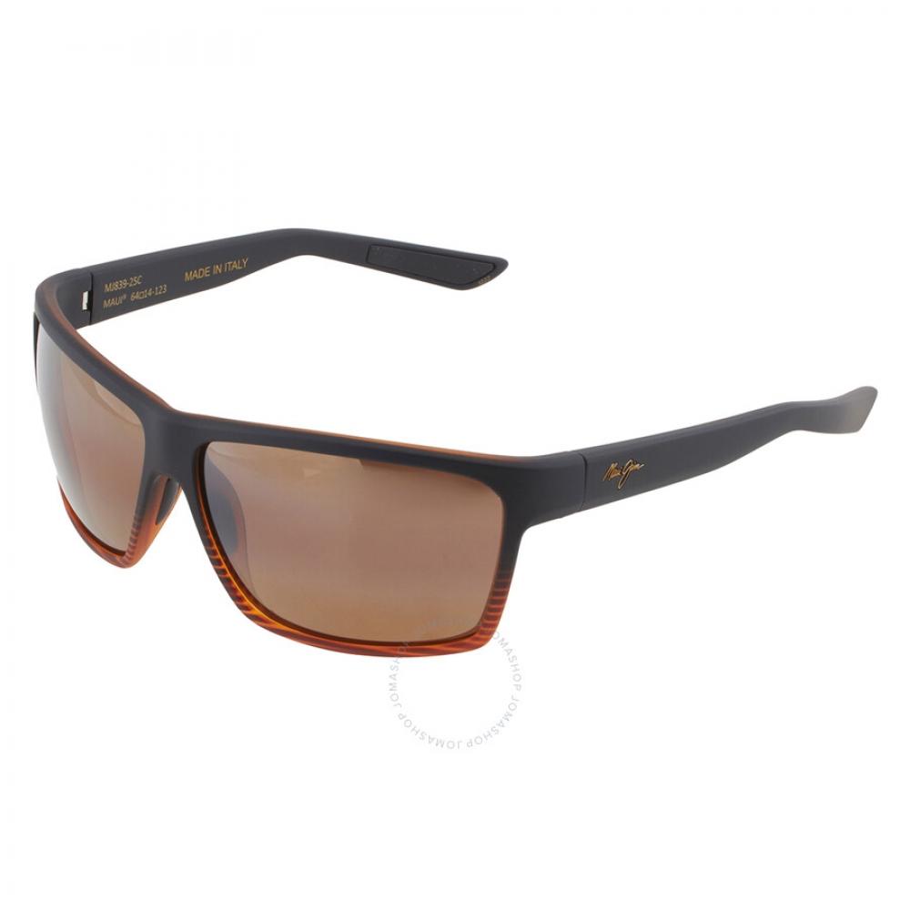Maui Jim Alenuihaha Hcl Bronze Wrap Unisex Sunglasses H839 25c 64