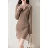 Women's Cashmere Dress Qinghe Cashmere 30% Cashmere 70% Wool Autumn and Winter Cashmere Skirt Soft and Warm