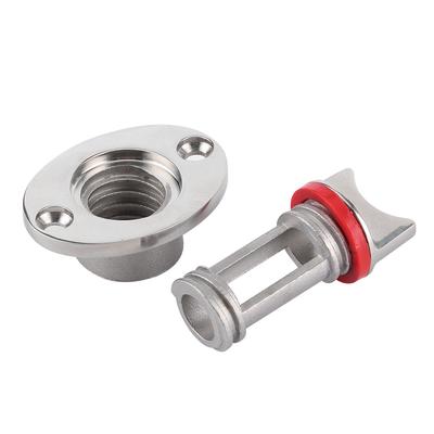 Marine Polished Garboard Drain Plug Fits Hole Screw Thread Corrosion Resistant 316 Stainless Steel