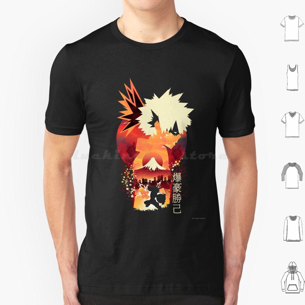 Bakugou Sunset T Shirt Big Size 100 Cotton Anime Manga Artistic Sunset Kawaii Japan Japanese Inspiration Home Hero Titan Tv