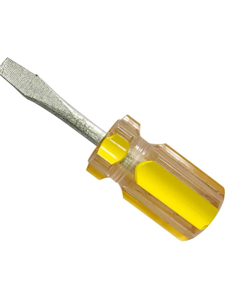 Mini Dual-purpose Small Screwdriver Dual-purpose Matching Cross Shaped Radish Head Short Fat Single Use Transparent Screwdriver