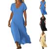 Damen Kurzarm Strandkleid Freizeitkleid