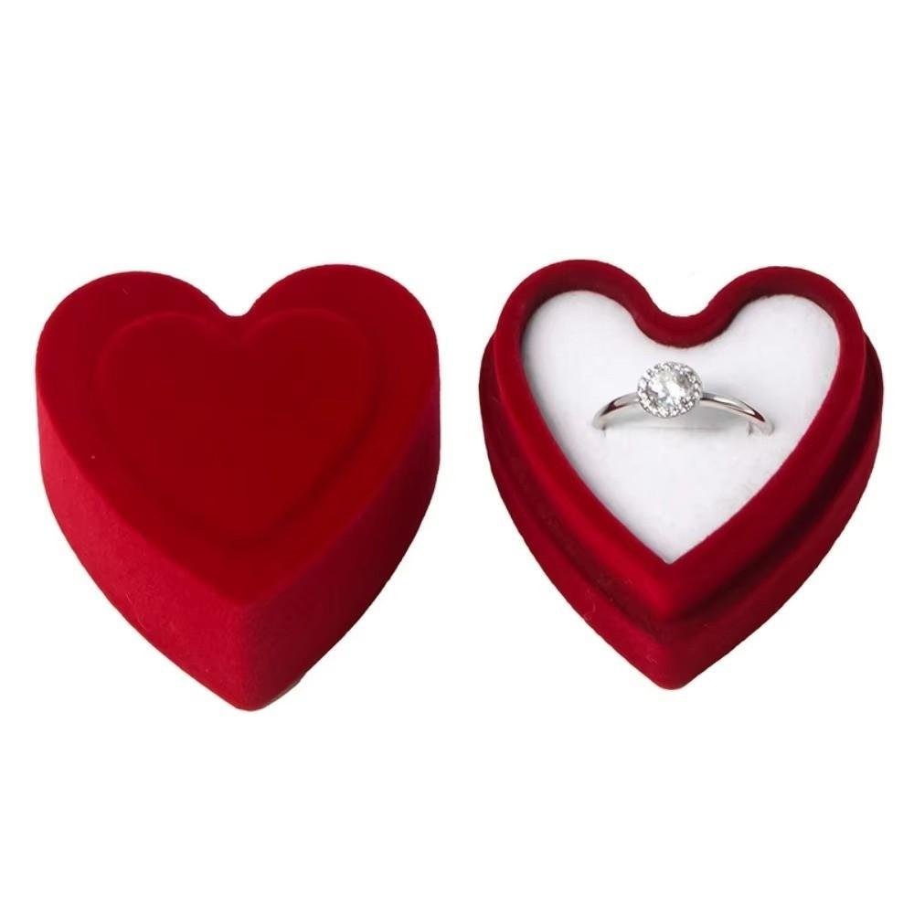 Vetrina per Gioielli in Velluto Lussuosa Scatola per Gioielli Scatola per Confezionamento Orecchini Per Matrimonio Anniversario