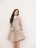 Non Search Wool Pleated Balloon Skirt/Beige