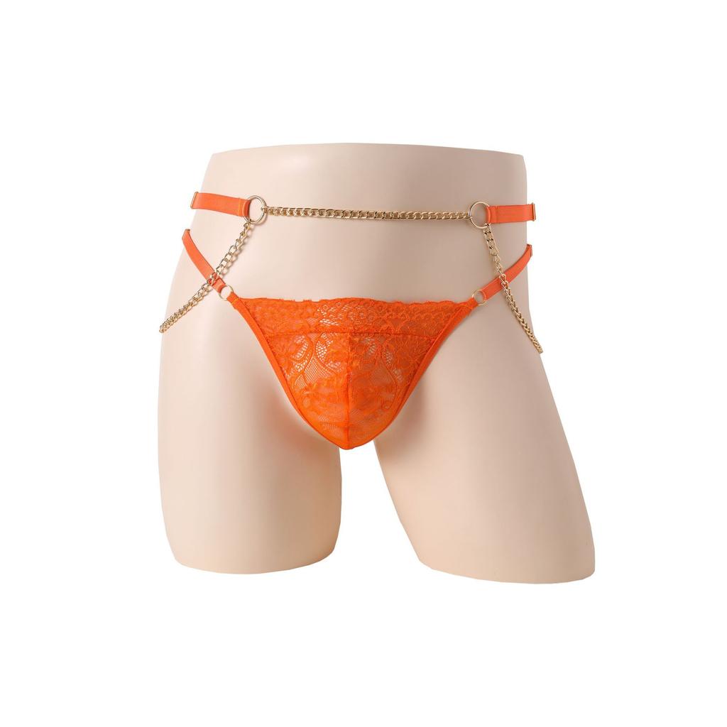 Men's Sexy Lace Adjustable Chain Sex Underwear Men's Elastic Sex Inside
