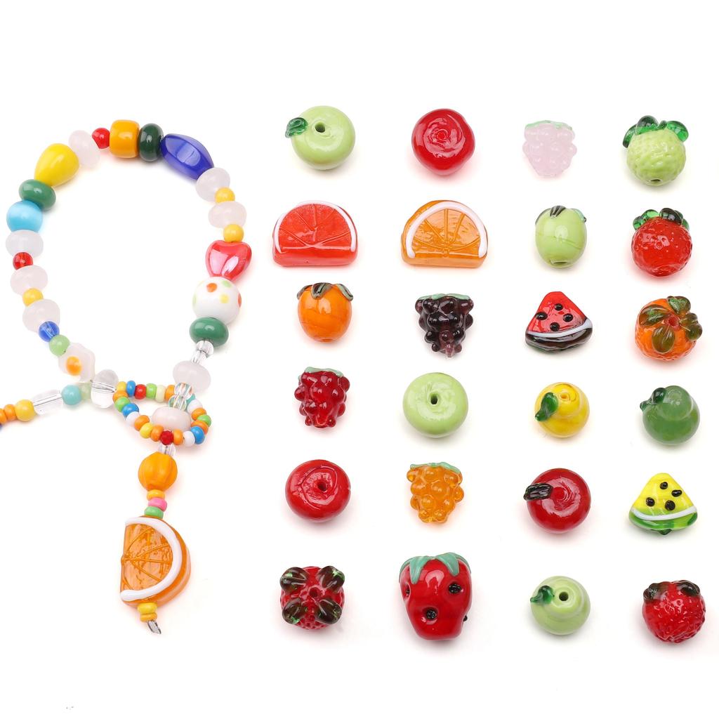 Glass Beads Fruit Charm For DIY Necklace Bracelet Earrings Jewelry Making Craft Accessories