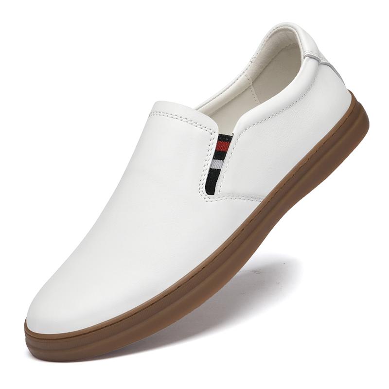 Fashion Spring New Men's Round Toe Breathable Outdoor Anti Slip Casual Board Shoes High Quality Men's Comfortable Lace Up White Shoes