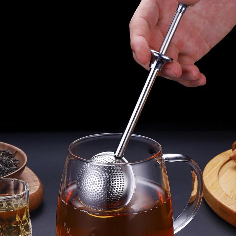 Infusore per Tè Colino per Tè in Acciaio Inossidabile Filtro per Tè in Foglie Sfuse Setaccio a Rete Infusore a Sfera Colino per Teiera Accessori da Cucina