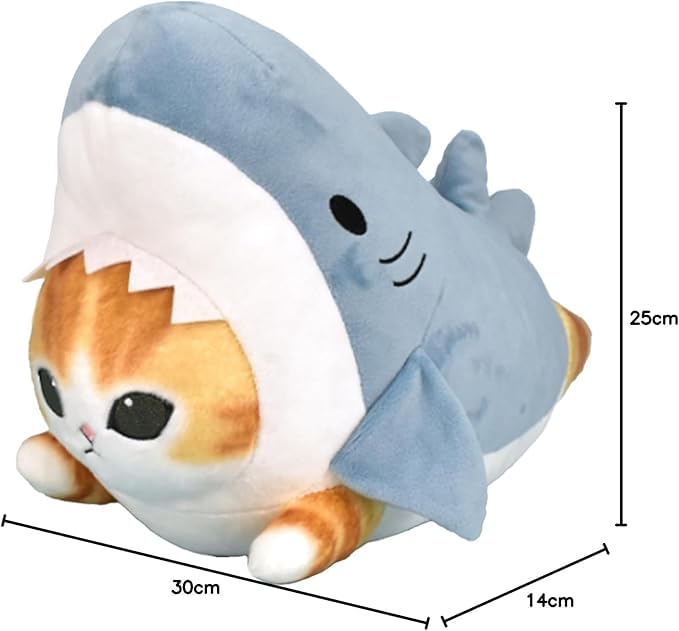 mofusand Shark Cat Kutenko Big Plush 2 30cm Toy, Types, Approx. (Blue)
