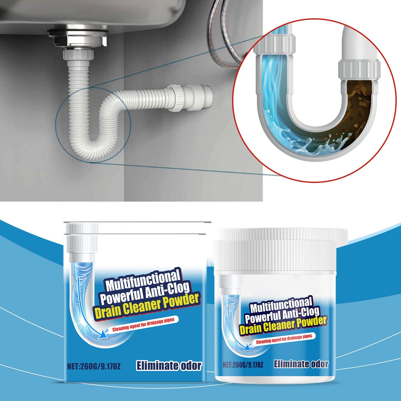 

Мощный порошок для прочистки труб, дезодорирующий и чистящий порошок, разлагает жир и волосы, универсальный для кухни и ванной комнаты, 260 г(1шт) One Size