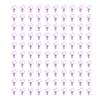 100pcs Binder Clips Cute Flower Shape Metal Hollowed Long Tail Clips Paper Clamps for Office Document Ticket Purple