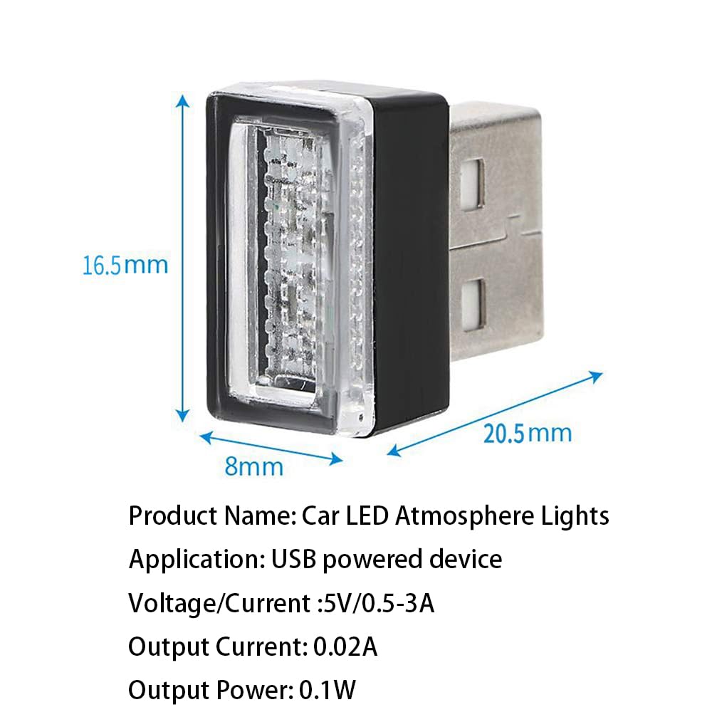 5pcs Atmosphere LED Light, Mini USB Light, USB Atmosphere Light,