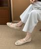 Flat Mary Jane shoes women's shoes spring and autumn 2025 new niche design mesh bow single shoes