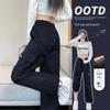 HSTYLE Women's High-Waist Convertible Cargo Wide-Leg Pants