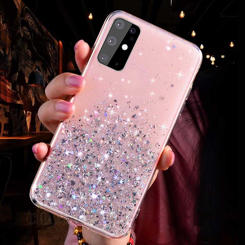 Bling Soft Glitzer Hülle für Samsung Galaxy A51 A71 A50 A70 A30 A40 A20 A10 S20 S10 S9 S8 Note10 Plus