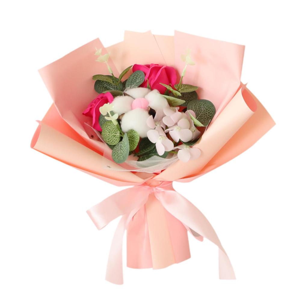 Dzianinowy Kwiat Gotowy Dekoracja Domu Bukiet Kwiatów Szydełkowych na Dzień Nauczyciela Urodziny Rocznicę Dzień Dziękczynienia Kobiety