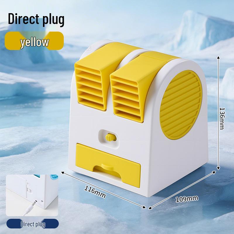 Portable USB Desktop Fan: Silent, Compact, and Rechargeable for Office, Dorm, or Student Use 13.5X10.9X11.6