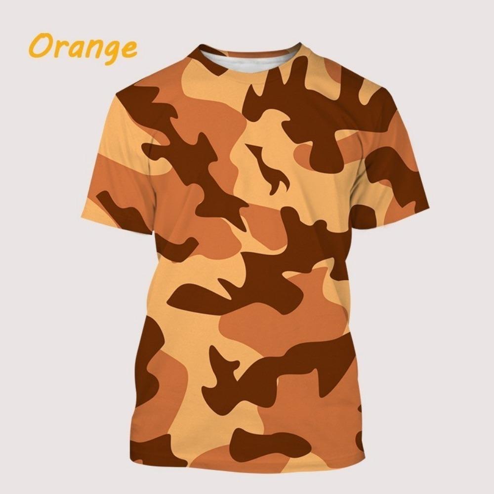 Summer Camouflage T-shirt, Unisex T-shirt, Short Sleeved Off Shoulder T-shirt, Camouflage Commander T-shirt
