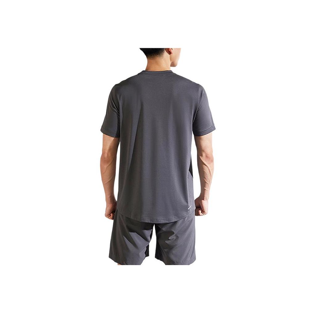 Adidas Casual Logo Short Sleeve T-shirt Men Tops Gray GT3113