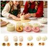 1/2pcs Double‑Sided Sunflower Cake Press Mold Non-Stick Cookie Stamp Moulds  Household