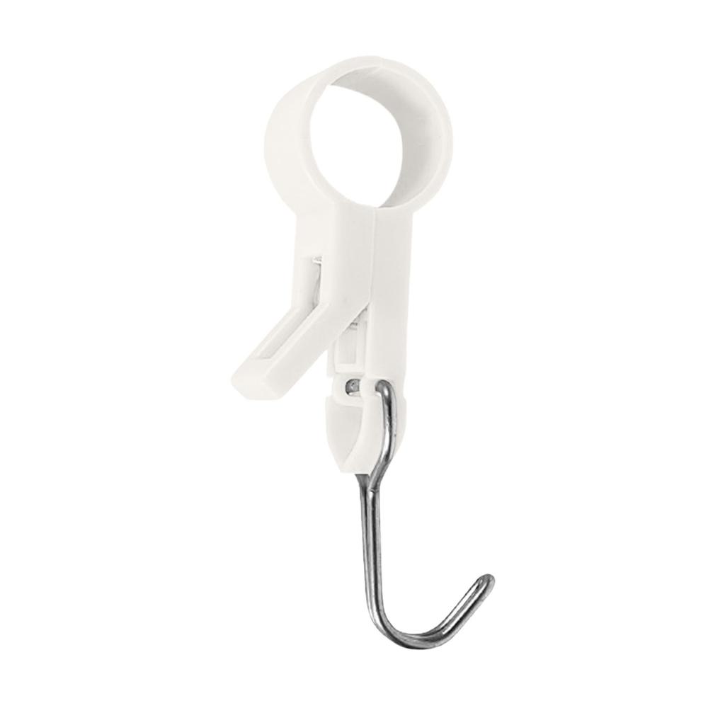 4pcs Bathroom Purpose Pipe Hook Towel Rack Kitchen Clip, Movable Sleeve Through The Tube Fixed Clamp Rod Rotating S Hook