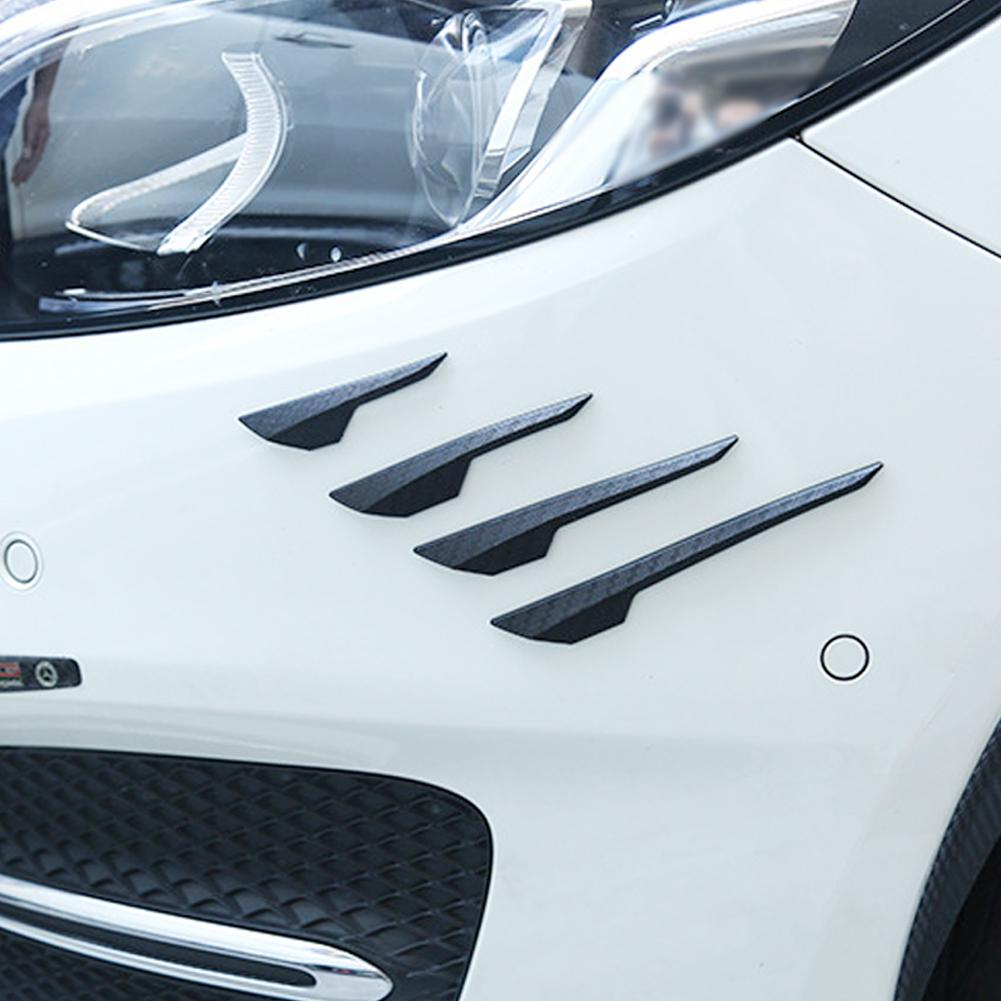 8Pcs Car Spoiler Front Bumper Fin Splitter Anti-Collision Carbon Fiber Look Rubber Protector Guards car protector