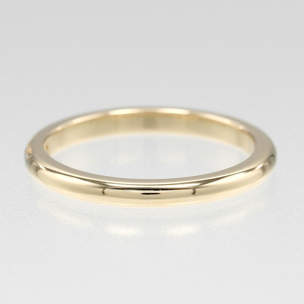 TIFFANY&Co. forever classic band Ring K18 yellow gold/diamond #4.9(US Size) 2.55g Women Used