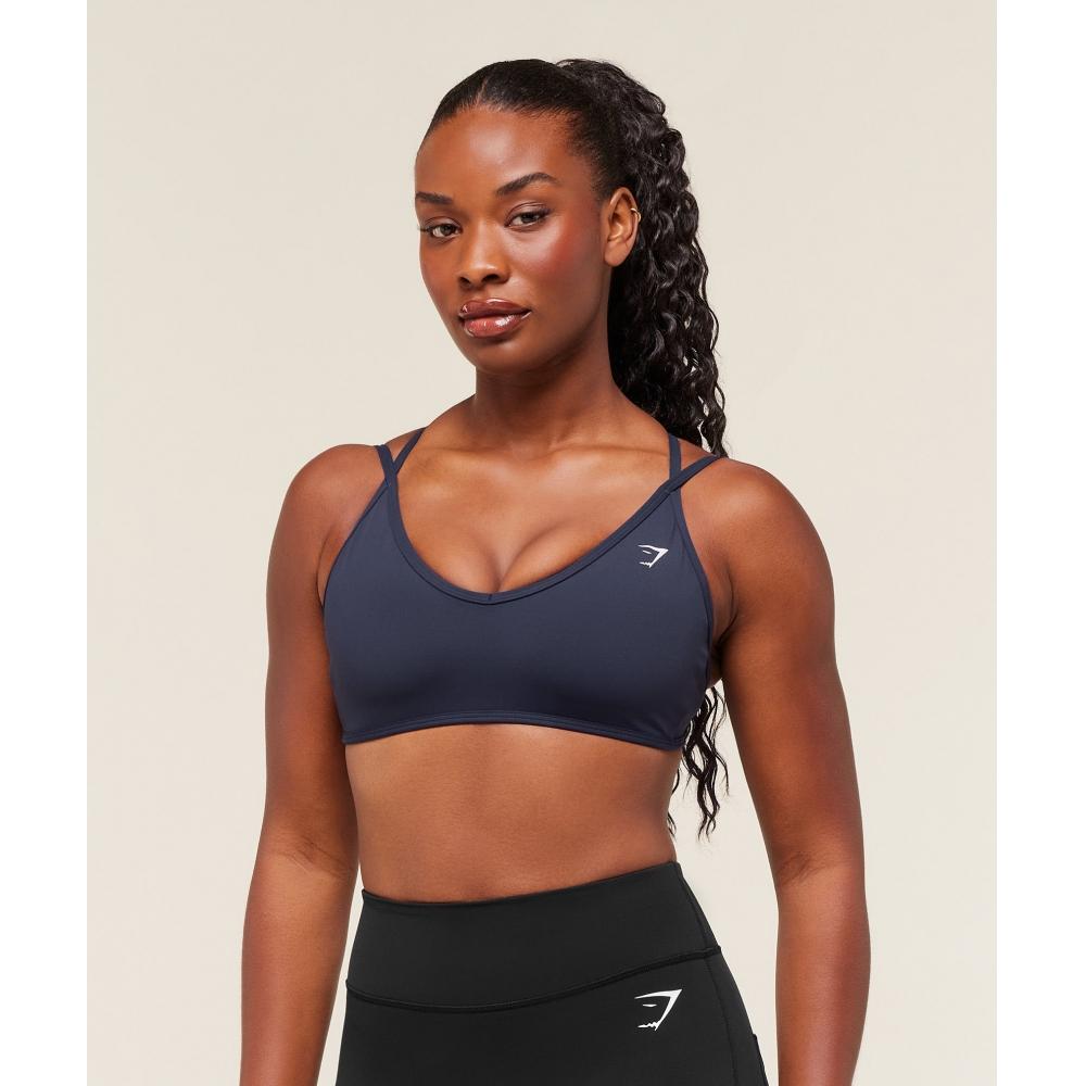 Gymshark Back Gains Sports Bra Heavy Blue B8a5u Uctn