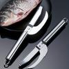 2 Pezzi acciaio inossidabile raschietto per pesce, strumento portatile per rimuovere le interiora del pesce, utensile multifunzionale per la lavorazione e la cottura di frutti di mare in cucina