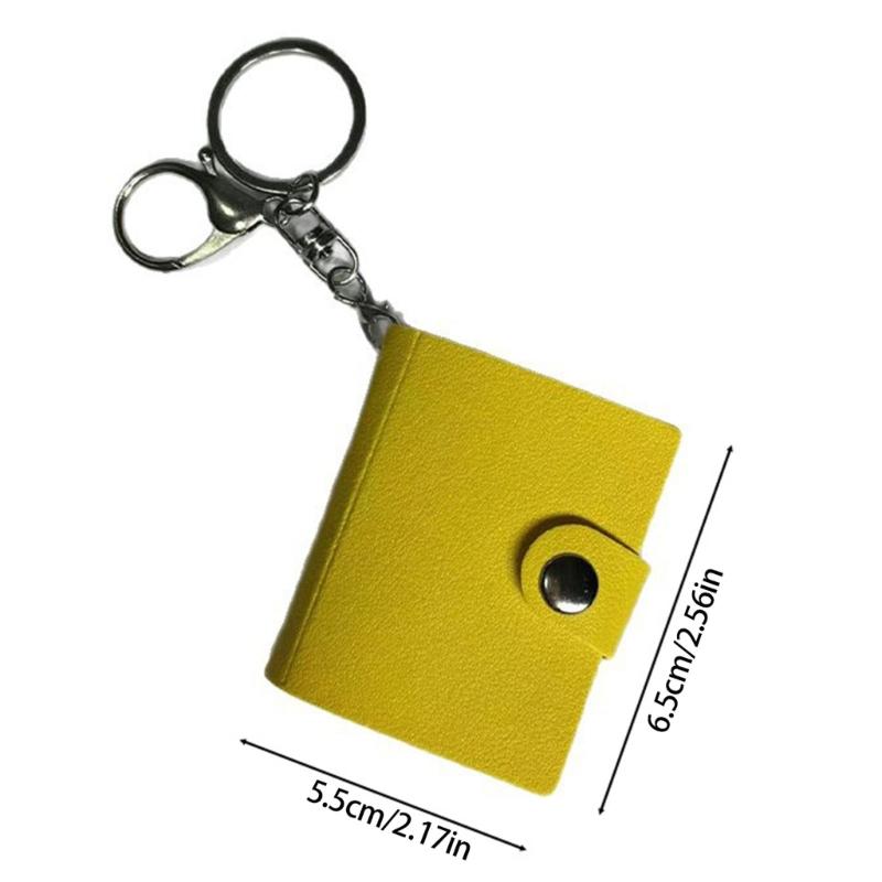 Photocard Binder Album Mini Photo Album with Keychains Mini Photo Card Books Holder with Pendants DIY Keychian 40 Pocket