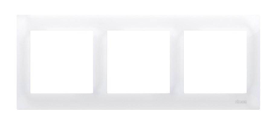 3-gang Universal Frame IP20 / IP44, White Simon54