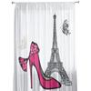 Rote High Heels Eiffelturm Schmetterling Tüll Vorhänge Für Schlafzimmer Moderne Voile Vorhänge Hause Dekoration Fenster Vorhänge