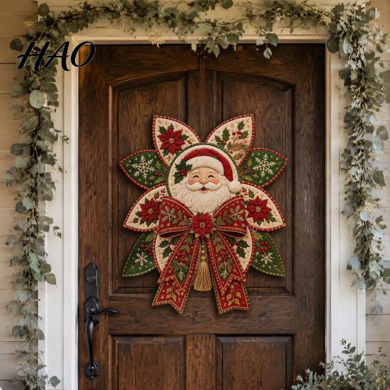 Handarbeits-Nähzubehör Weihnachts-Quilt-Schleife DIY-Set, 3D Handgemachtes Dekoratives Ornament, Vorgeschnittene Stoffdekorationen und Schritt-für-Schritt-Anleitung zum Basteln