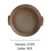 Ru Han Japanese Retro Ceramic Double-Handled Salad & Baking Dish
