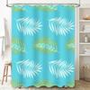 Vibrant Leaves Shower Curtain Fresh Green White Palm Leaf Design Waterproof Bath Decor For Bathroom Brighten Up Your Home With T