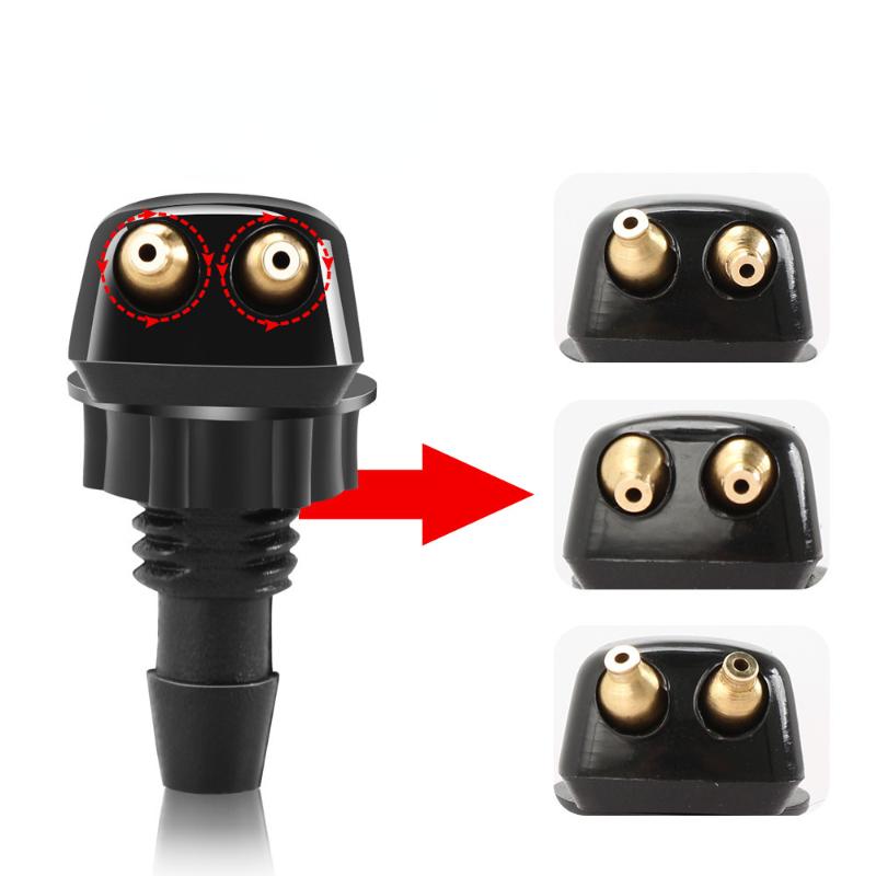 Car Windshield Wiper Washer Spray Nozzle Fits Most Car Models Car Dual Holes Windshield Washer Nozzle Wiper Water Spray Jet