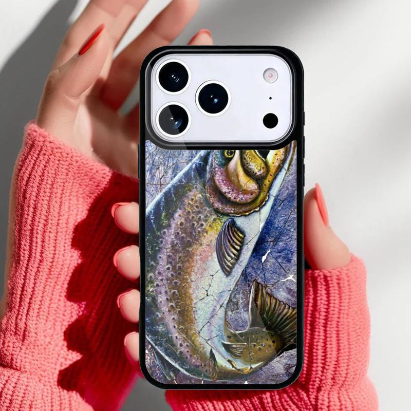 Forellenfischerei weiche Handyhülle für iPhone 17 Air 16e 15 14 13 Pro Max Rückabdeckung für 12 11 Pro Hülle