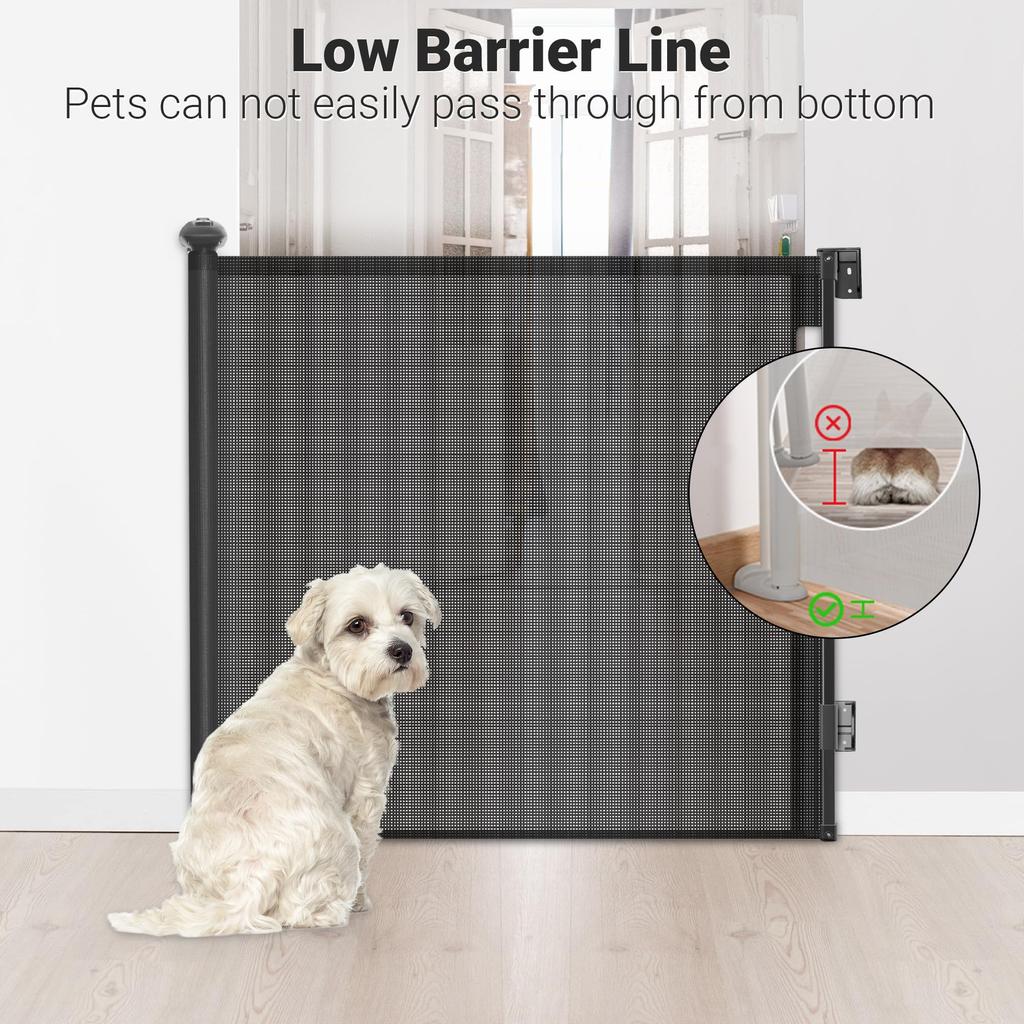 Ycozy BabySafe Baby Gate Roll Roll Safety Gate Innovative Version Double Lock Maximum Installation Width 200cm Above Stairs Pet Gate Barrier Free