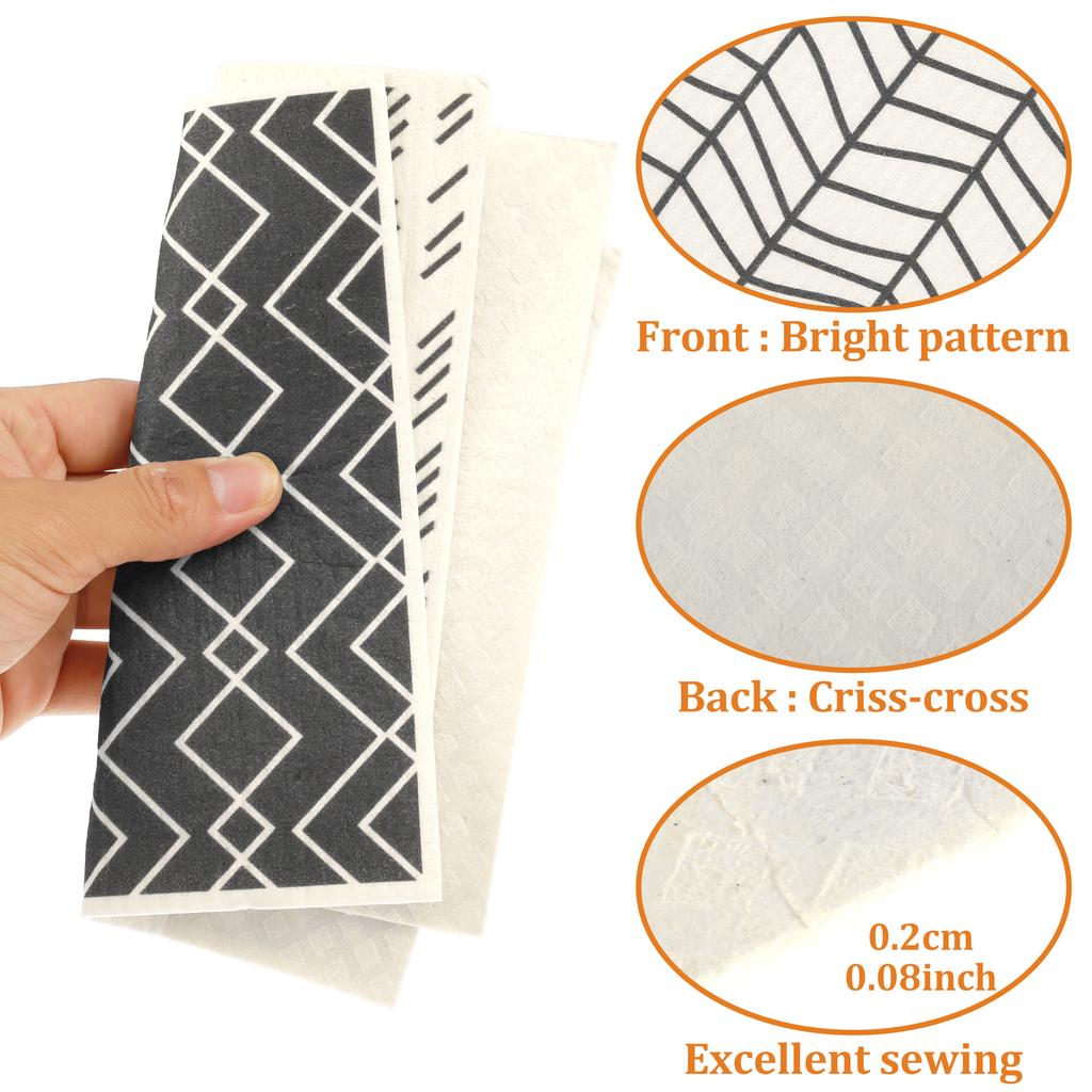 8/12Pcs Kitchen Dish Towels Swedish Dishcloths Highly Absorbent Sponge Cloths Reusable Dish Towels Non Scratch Dish Rags