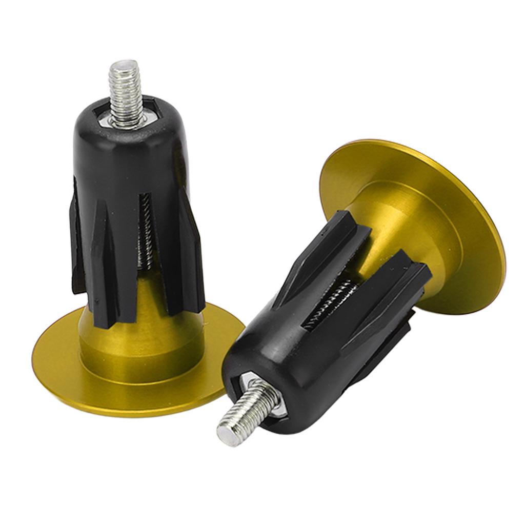 2 Stück Fahrradlenkerstopfen Aluminiumlegierung Verschleißfest Universal Mountainbike Griffendstopfen Gold