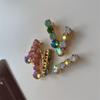 Gem Crystal Duckbill Clip Small Barrettes Korean Style Headwear Rhinestone Hairpin Beads Hair Clip Female Hair Accessories