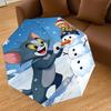 1PC Tom and Jerry Snowman Umbrella-8-Rib Reinforced, Automatic Open, Lightweight & Durable, Cute Fashion Accessory for Outdoor, D2683