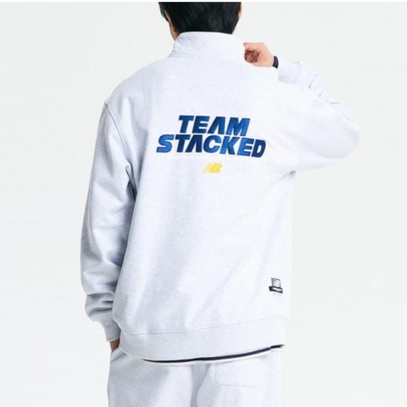 New Balance Half Club New Balance New Balance Common Team Stacked Brushed Half Zip Up