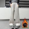 Girls' Fleece-Lined High-Waisted Wide-Leg Pants for Fall/Winter - Middle & Big Kids