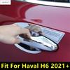 Car Outer Door Handle Bowl Protection Decoration Cover Trim Fit For Haval H6  - 2024 ABS Chrome / Carbon Fiber Accessories