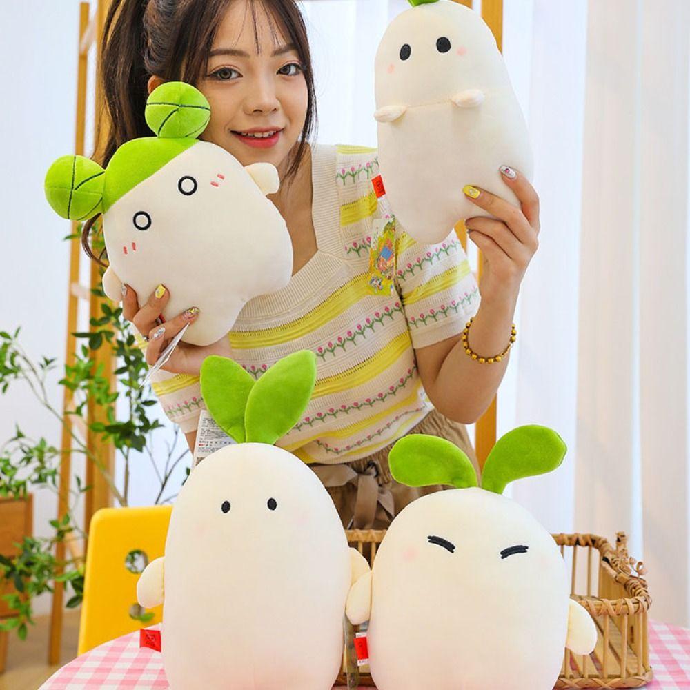 PP Cotton Vegetable Plush Toys Fluffy Radish Stuffed Doll Toy  Children Girl