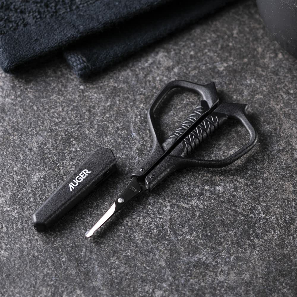 Kai Auger Grooming Set with Nail Eyebrow Thin and Stylish Nail Care Men's Tweezers, Clippers, Scissors, Blades,